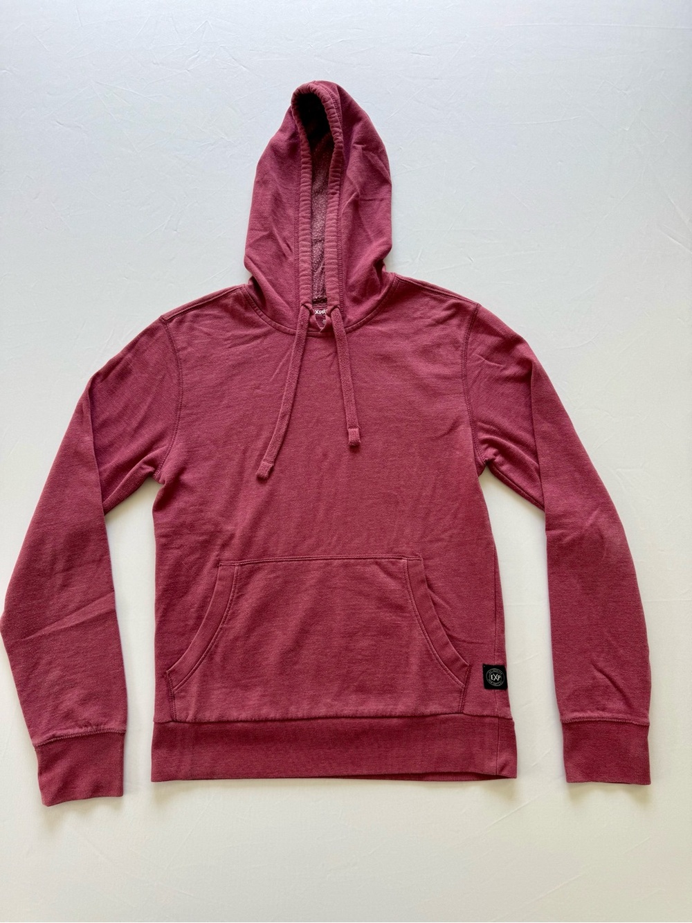 Express Men's Hooded Pullover - Wine (red/pink)